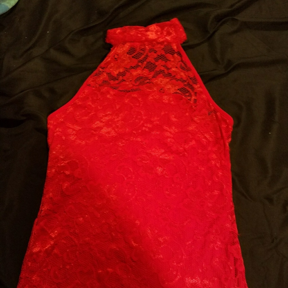 Lacy red dress